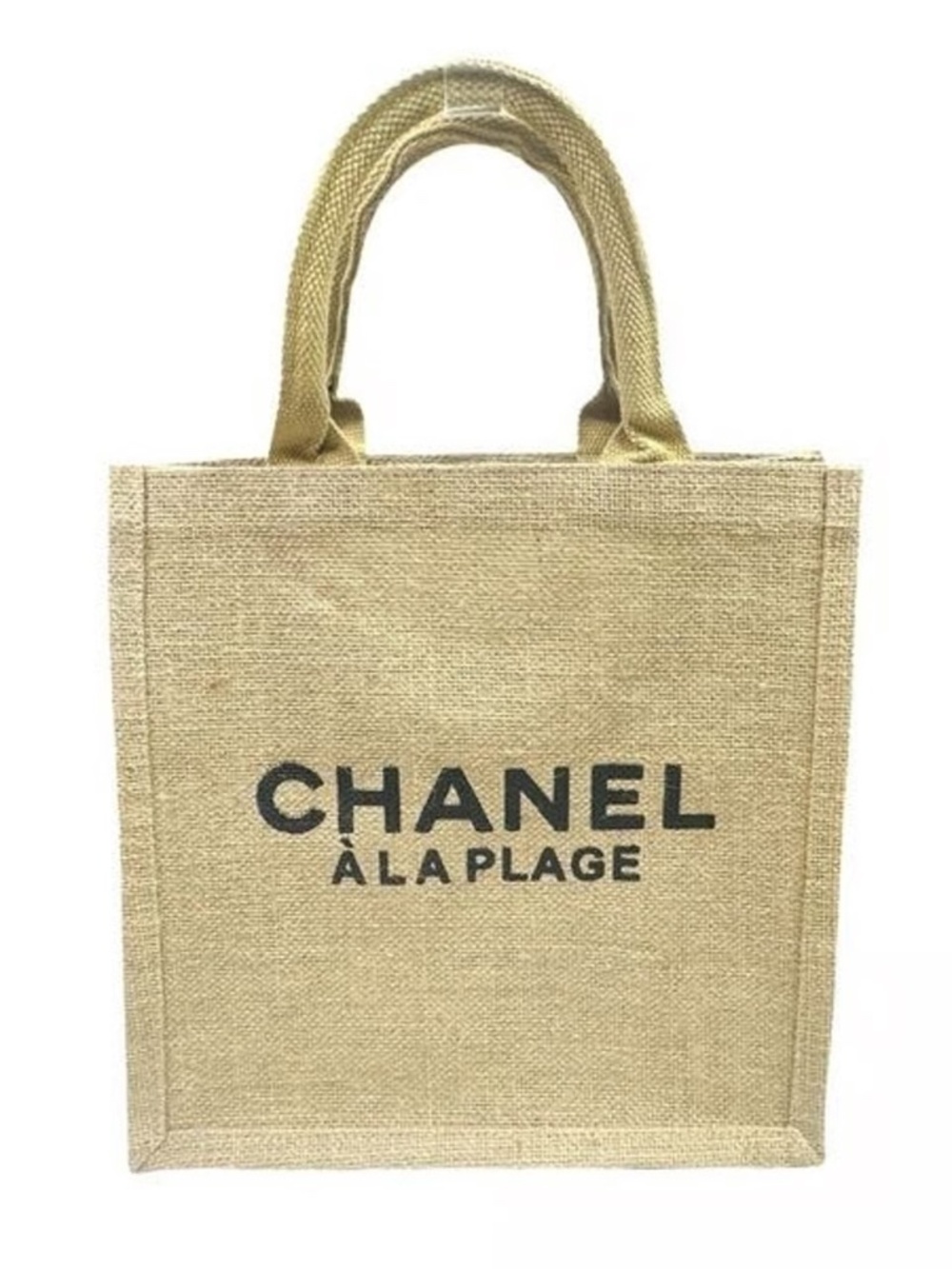 CHANEL À La Plage Burlap Double Handle Tote